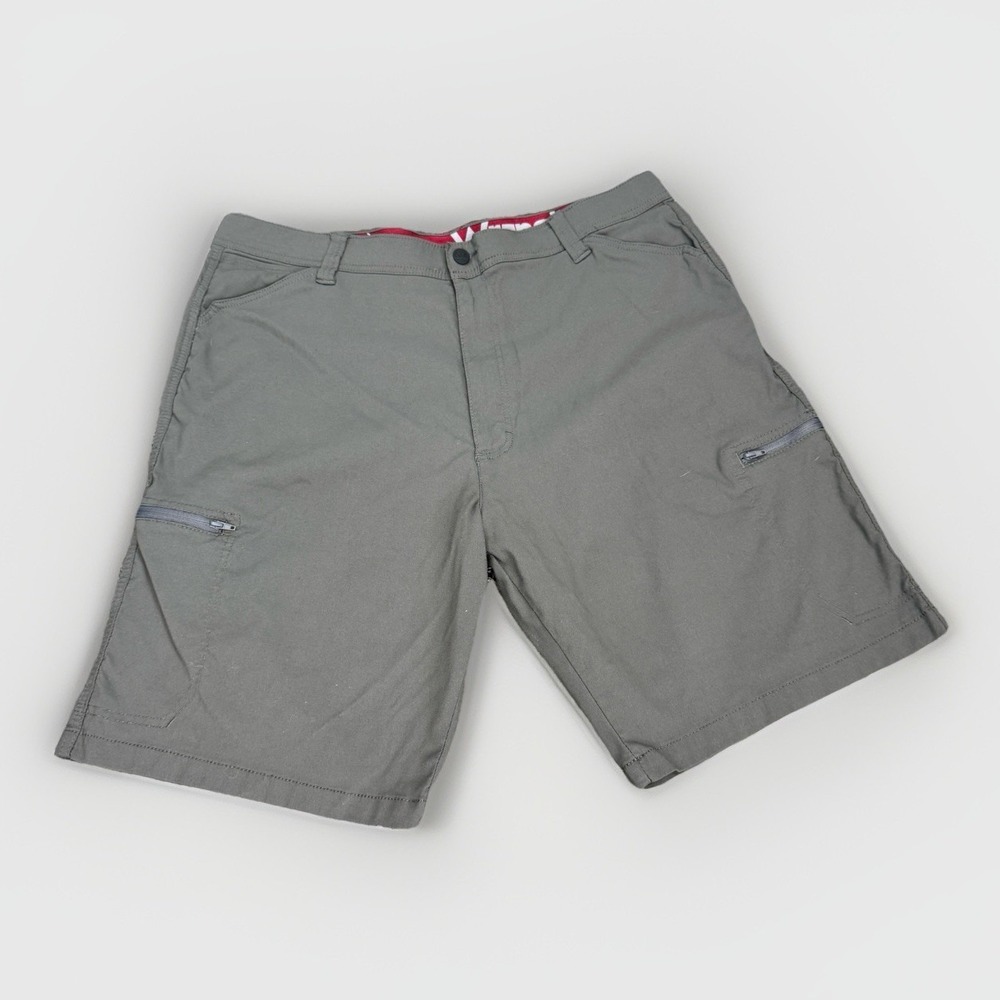 Wrangler ATG Performance Stretch Cargo Gray Men's 40 Shorts Outdoor Hiking
